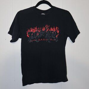 Thrasher Magazine Graphic T-Shirt – Black Flame Logo (Men’s S)
